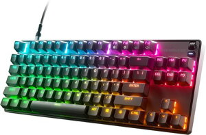 SteelSeries �Q�[�~���O�L�[�{�[�h �e���L�[���X Apex 9 TKL JP �L�� ���{��z�� ���X�|���X�^�C��0.2ms ���� �A�N�`���G�[�V�����|�C���g1.0mm�ݒ�\ OptiPoint���w�X�C�b�` ���ϋv 64852 �u���b�N