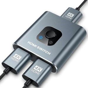 HDMI Switch�ؑ֊� 4k@60hz ���z��o���� hdmi�Z���N�^�[ �A���~�j�E�� 1����2�o��/2����1�o�� �蓮 HDTV �؂�ւ��� �R���p�N�g Xbox PS5/4/3 TV PC DVD�v���[���[Fire Stick�K�p