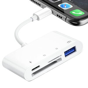 yŐV^ǁziPhone/iPadɓKpSDJ[h[_[4in1USBOTGJA_v^SDTFJ[h[_[ʐ^rfIL[{[hof[^](IOSp)