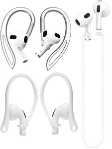 A-FocusAirPods3�p�����E�����h�~�A�N�Z�T���[3��ރZ�b�gAirPod3�p�C���[�t�b�N2���+AirPods3�p�X�g���b�v�����h�~�Y�����������h�~Clear/White