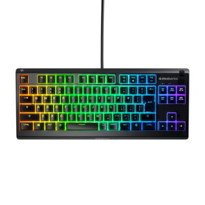 SteelSeries �Q�[�~���O�L�[�{�[�h �e���L�[���X �L�� Apex 3 TKL ���{��z�� �É��X�C�b�` IP32�h�H 24�L�[���������Ή� �u���b�N