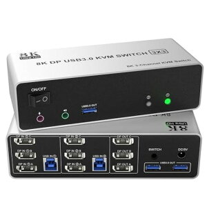 8K@60Hz4K@144HzDisplayPortKVMؑ֊3j^[2PCAUSB3.0gvj^[ؑ֊3j^3USB3.0|[gƃI[fBI}CNAL[{[hƃ}EXL2̃Rs[^pؑ֊