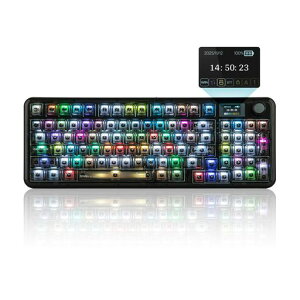 MechLands Aula F-NB98 �N���X�^���L�[�{�[�h ���C�����X 3���[�h�ڑ� �����ȃL�[�{�[�h �f�B�X�v���C�t�� ��e��8000mAh�o�b�e���[ RGB�o�b�N���C�g (Black)