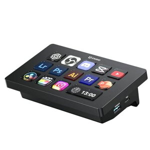 Ulanzi D200H Stream Controller �X�g���[�� �R���g���[���[�y2025�N�V�Łz���{��Ή� 7-in-1 �g���|�[�g USB3.0�����]�� PD�}���[�d 13�J�X�^���\�ȃL�[ AI�I�t�B�X�A�V�X�^���g ���C�u�z�M