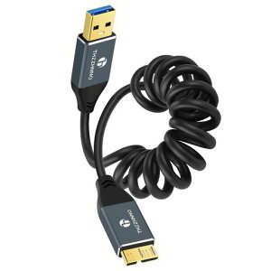 Thzzhnno �R�C���� USB 3.0 Micro B �P�[�u���A5Gbps USB Type A �I�X - Micro B �R�C�����P�[�u��(�n�[�h�f�B�X�N/���� Canvio/�X�}�[�g�t�H��/�J�����p)(95mm~1m����)