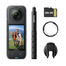 Insta360X4-8K防水360度カメラ、ウェアラブルカメラ、4K広角ビデオカメラ、見えない自撮り棒効果、着脱式レンズガード、135分の連続撮影可能なバッテリー、AI編集、手ブレ補正、スポーツ/旅…