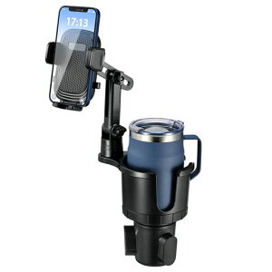 スマホホルダー車ドリンクホルダースマホ車用2in1カップホルダ多機能スマホホルダー車用カップ車用2in1ドリンク車載ホルダー360度回転携帯ホルダーカップホルダー付きスマホスタンドマ…