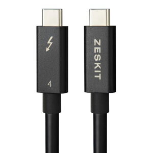 Zeskit�E�҃V���[�Y(Intel�F��)Thunderbolt4�P�[�u��40Gbps100W�p�b�V�u0.5mUSB4USB3�Ή�