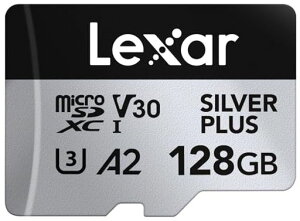 Lexar Silver Plus 128GB Micro SD�J�[�h �ő�205MB/s MicroSDXC UHS-I�t���b�V���������[�J�[�h �A�_�v�^�[�t�� C10 U3 A2 V30�Ή� �t��HD 4K UHD ����TF�J�[�h �h���[��