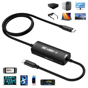 Guermok4K@60HzUSB-CtoAR�A�_�v�^�[�A6.56ftUSBCtoUSBC�r�f�I�P�[�u��(PD100W�[�d�Ή�)�ASwitch2�h�b�N�AAR�O���X�A�|�[�^�u�����j�^�[&Type-C�f�B�X�v���C�Ή�(�u���b�N)