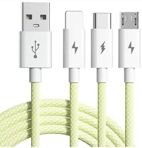 �P�[�u��USB-CMiroB3in1�[�d�P�[�u���^�C�vC3�䓯���[�diPhone17/16/15/14/13/12/11�Ή�