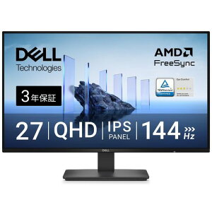 Dell SE2726D 27�C���` ���j�^�[(3�N�ۏ�/QHD/IPS,�����/DP1.4x1,HDMIx1/�X������/1ms,144Hz/AMD FreeSync)