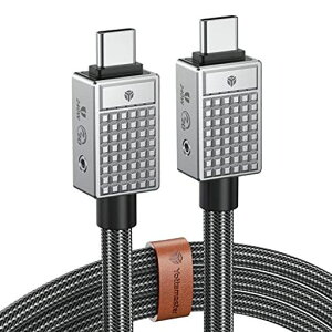 YottamasterUSBType-C�P�[�u��(0.5m)240WPD�}���[�d�Ή�20Gbps�����f�[�^�]��8K@60Hz�r�f�I�f�B�X�v���C���T�|�[�g���b�v�g�b�v�ɑΉ�