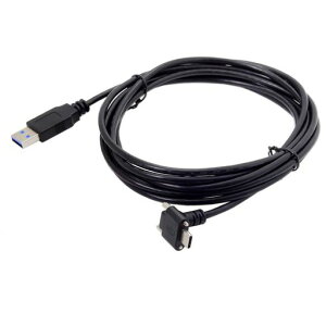 CableccDownUpAngledUSB3.1Type-CDualScrewLockingtoStandardUSB3.0DataCable90�x�J�����p(1.2M)