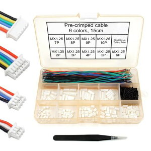 elechawk1.25mm�s�b�`�R�l�N�^�ƃv���N�����v�P�[�u��PixhawkAPM2.6Runcam�J�����p�V���R��15cm���C���[
