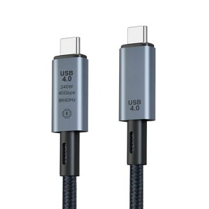 BesinceUSB4.0�P�[�u��USB4Type-CtoType-CCable�f���o��8K@60Hz40GbpsPD240W48V/5A�p�\�R��PC�^�u���b�g�X�}�[�g�t�H�������f�[�^�]�������[�d0.3m