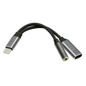 Xiwai USB-C �^�C�vC �I�X - 3.5mm ���X �I�[�f�B�I �A�_�v�^�[ DAC AUX ���y 16 �r�b�g 48kHz & 100W PD �d���[�d�P�[�u�� �m�[�g�p�\�R�� �^�u���b�g �d�b ���̑� �^�C�v C �f�o�C�X�p