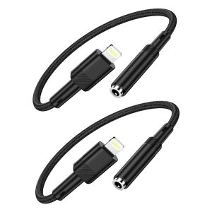 iPhone�C���z���W���b�NLightning-3.5mm���C�g�j���O�i�C�����҂ݕϊ��P�[�u��HIFI�������ϋv�w�b�h�t�H���W���b�N�A�_�v�^2�{�Z�b�gIOS17/16�Ή�