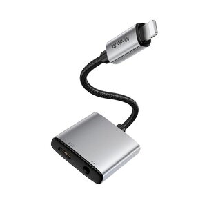 Mcdodo2in1i-Phone�C���z���ϊ��A�_�v�^(���C�g�j���Oto���C�g�j���O+DC3.5mm�I�[�f�B�I�W���b�N)�I�[�f�B�I�ϊ��P�[�u��5V/2.4A�}���[�d�E���y�Đ��[�d���Ȃ���C���z���A���~�����V�F��
