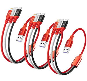 ASICEN3in1[dP[uZ0.35MUSBP[u3.0A}[d[dR[h3in1USB-Type-C/MicroUSB/CgjO[dP[u3䓯d&f[^]\iPhone16/15/14Pro