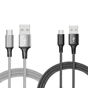 MicroUSB�P�[�u��2m2�{�Z�b�g2.4A�}���[�d�����f�[�^�]��Type-BAndroid�X�}�zPS4�e��@��Ή�SharpAquosSonyXperia�݊�