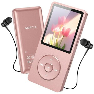 [�T�C�g�{�^���ǉ�] AGPTEK MP3�v���[���[ ���y�v���[���[ HIFI 30g���y�� 64GB���� 128GB�܂Ŋg���\ �{�^������ ���y�v���[���[ 40���ԍĐ� ���X���X�T�E���h FM���W�I �_�C���N�g�^���Ή� �A���c