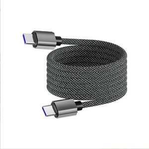 HUIKKJP USB C �P�[�u�� �t���b�g���` ���͎������[ 1m PD�Ή� 100W/5A�}���[�d 480Mbs�����]�� �^�C�vc �P�[�u�� �����ϋv ���C �������h�~ Phone 15 Pro Max�A MacBook�AiPad