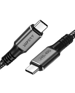 SUPERVCC240USB-C}[dP[u8Kfo(240W40GbpsUSB4Thunderbolt4)NAS]f[^]48V/5Atype-cPDΉ(1.0mubN)