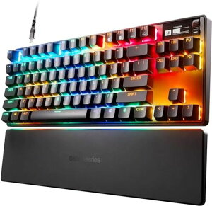 SteelSeries �Q�[�~���O�L�[�{�[�h �e���L�[���X �L�� �p��z�� OmniPoint�X�C�b�` �L�@EL�f�B�X�v���C���� Apex Pro TKL (2023) US 64856 �u���b�N