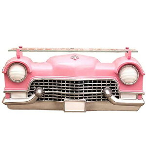 秋月貿易壁付けオブジェ車おしゃれレトロOLDIESCARHEADSHELF’Presly’PINKGK065