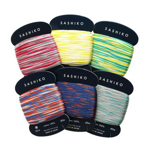 日本紐釦貿易(NipponChuko)横田ダルマ刺し子糸〈細〉カード巻40mx6色セットグラデーションカラーDRM2400-6SET-C