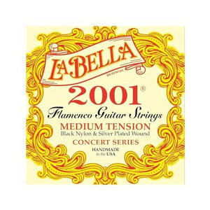 LaBella2001FlamencoMediumTension/BlackNylon+SilverPlated