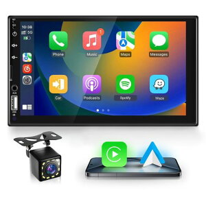 カーオーディオ2DinカーステレオCarPlay&AndroidAuto、HodozzyチカーステレオBluetooth
