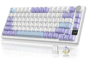 ATTACKSHARKxAJAZZAK820PRO���J�j�J���L�[�{�[�h�e���L�[���X82�L�[75%3���[�h2.4Ghz/BT/�L��USB�ڑ�TFT�X�N���[��ANSI�z��TKL�Q�[�~���O�L�[�{�[�h�M�t�g�����j�A��