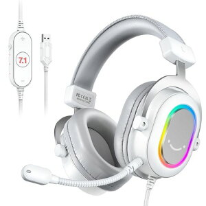 FIFINE�Q�[�~���O�w�b�h�Z�b�g7.1ch�T���E���h�T�E���h�Ή��Q�[�~���O�w�b�h�t�H��RGB�t���I�[�f�B�I�R���g���[���\PC/PS4/PS5�Ή��O��EQ�ݒ蓋��(�r�f�I�E�Q�[�~���O�E���y���[�h)���E�c