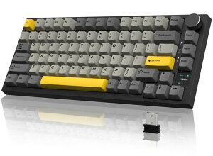 ATTACK SHARK x AJAZZ AK820PRO ���J�j�J���L�[�{�[�h �e���L�[���X 82�L�[75% 3���[�h 2.4Ghz/BT/�L��USB�ڑ� TFT�X�N���[�� ANSI�z�� TKL �Q�[�~���O�L�[�{�[�h �g�r�E�I�����j�A��