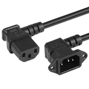 CERRXIAN90°IEC320C14-C13�d���R�[�h90�xC14�I�X~C13���X(�E)PDU�d�������R�[�h���j�^�[�A�R���s���[�^�[�A�v�����^�[�ɑΉ�0.6M
