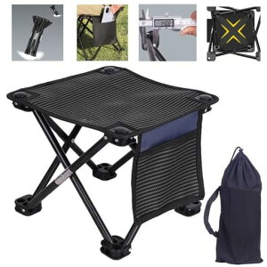 折りたたみ椅子アウトドアチェアサイドポケット付き耐荷重200kg折りたたみコンパクト椅子おりたたみいす軽量【520gだけ】サイズ:29*29*24cm持ち運び折り畳み1秒瞬間収納収納バッグ付きアル…