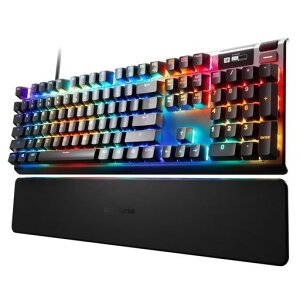 SteelSeries �Q�[�~���O�L�[�{�[�h �L�� �p��z�� ���C�z�[�����ʃZ���T�[ OmniPoint�X�C�b�` �L�@EL�f�B�X�v���C���� Apex Pro US 64626 �u���b�N �t���T�C�Y