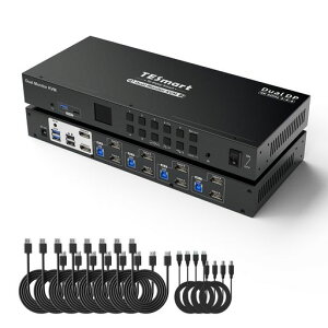 TESmartDPKVMXCb`DispalyPortUSB3.0KVMؑ֊4p\R2䃂j^[؂ւ4K@60Hz/8K@30Hz