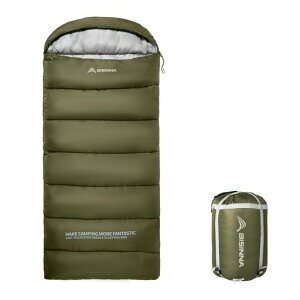 BISINNAグラフェン繊維寝袋軽量2.5kgオールシーズン対応防水収納袋付きアウトドアキャンプ車中泊登山用封筒型シュラフ
