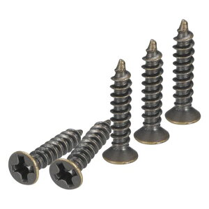 DTGN200個M2x10mmフラットヘッド木ねじ炭素鋼十字頭自己攻釘ねじ-木工家具に最適-銅