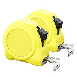 メジャー巻き尺コンベックス巻尺鋼製高精度幅25mm7.5M距離測定見やすい片手で使用可能デザイナーに最適工業用巻尺2個入