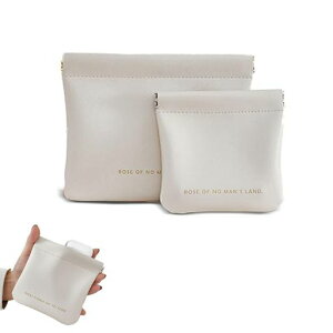 BLOOPICポーチ小さめ2個セット化粧ポーチメイク小物入れミニリップポーチコスメポーチおしゃれ可愛い収納防水携帯用大容量多機能旅行用生理用普段使い出張ギフトプレゼント(ホワイト)