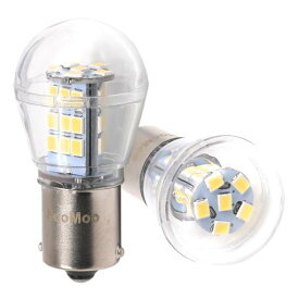 HOOMOO S25 LED シングル バックランプ 純正球サイズ ホワイト 爆光 (1156 BA15S ピン角180°) 12V/24V 対応 バックライト ウインカーランプ 2835SMD 33連 後退灯 2個バルブ 一年保証