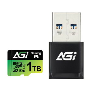 AGI 1TB TF138 �}�C�N��SD�J�[�h/CR138 Type A�J�[�h���[�_�[, Switch����m�F��, MicroSDXC A2 U3 V30 4K UHS-I (�ǂݏo�����x�ő�170MB/s�A�������ݑ��x�ő�160MB/s) �A�_�v�^�t��