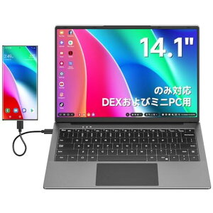 Dopesplay���o�C�����j�^�[14.1�C���`DeX�����MacMini�Ή��o�b�e���[�L�[�{�[�h�t���m�[�g�u�b�N�g���f�B�X�v���C1080P�Q�[��IPS�t���p�l���y��USBType-CHDMI�X�s�[�J�[�����u���b�N