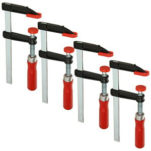 やぬきFクランプクランプ【4個セット】f型クランプ木工口開き150mm最大締付力272kg調整ロック付きDIY工具接着強力固定溶接作業切削締付Fクランプ口開き