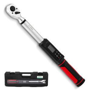 Epidioxiデジタルトルクレンチ高精度トルク値1.5-100N.m差込角12.7mm(1/2インチ)2モード・5単位トルク精度プラスマイナス2%内蔵ブザー及びLED警告灯記録500件両方向で測定可能自転車オートバイ自…
