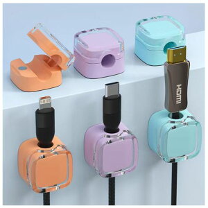 Crossarcticケーブルオーガナイザーホルダー6個入りマグネット式デスクケーブルクリップケーブル収納充電コード整理用強力粘着ワイヤUSBChargingCablesOfficeHome